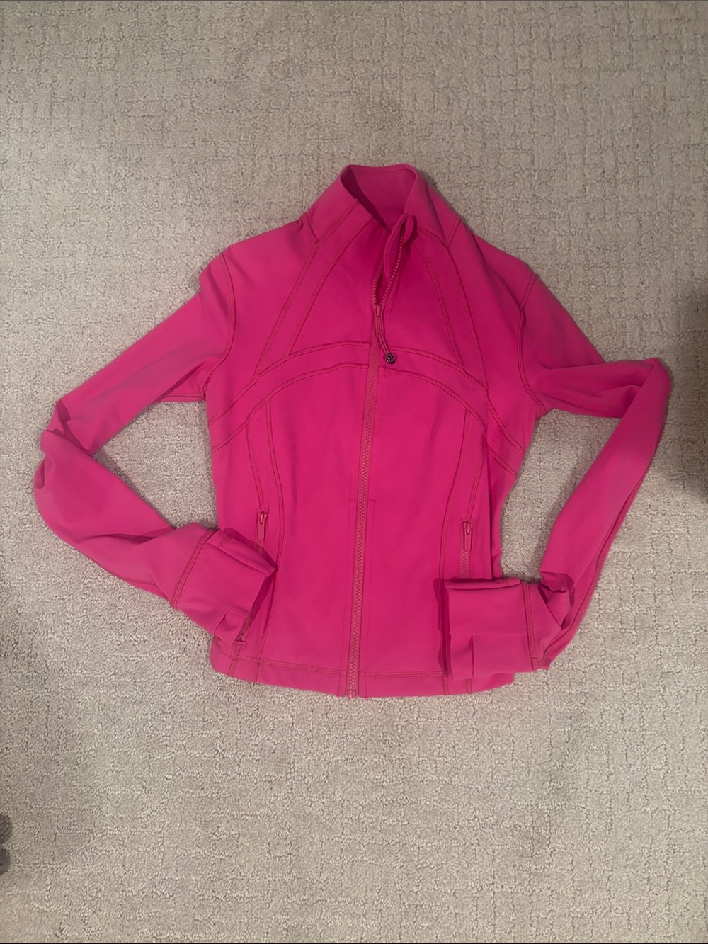 lululemon athletica Bright Pink Zip-Up Teddy Jacket